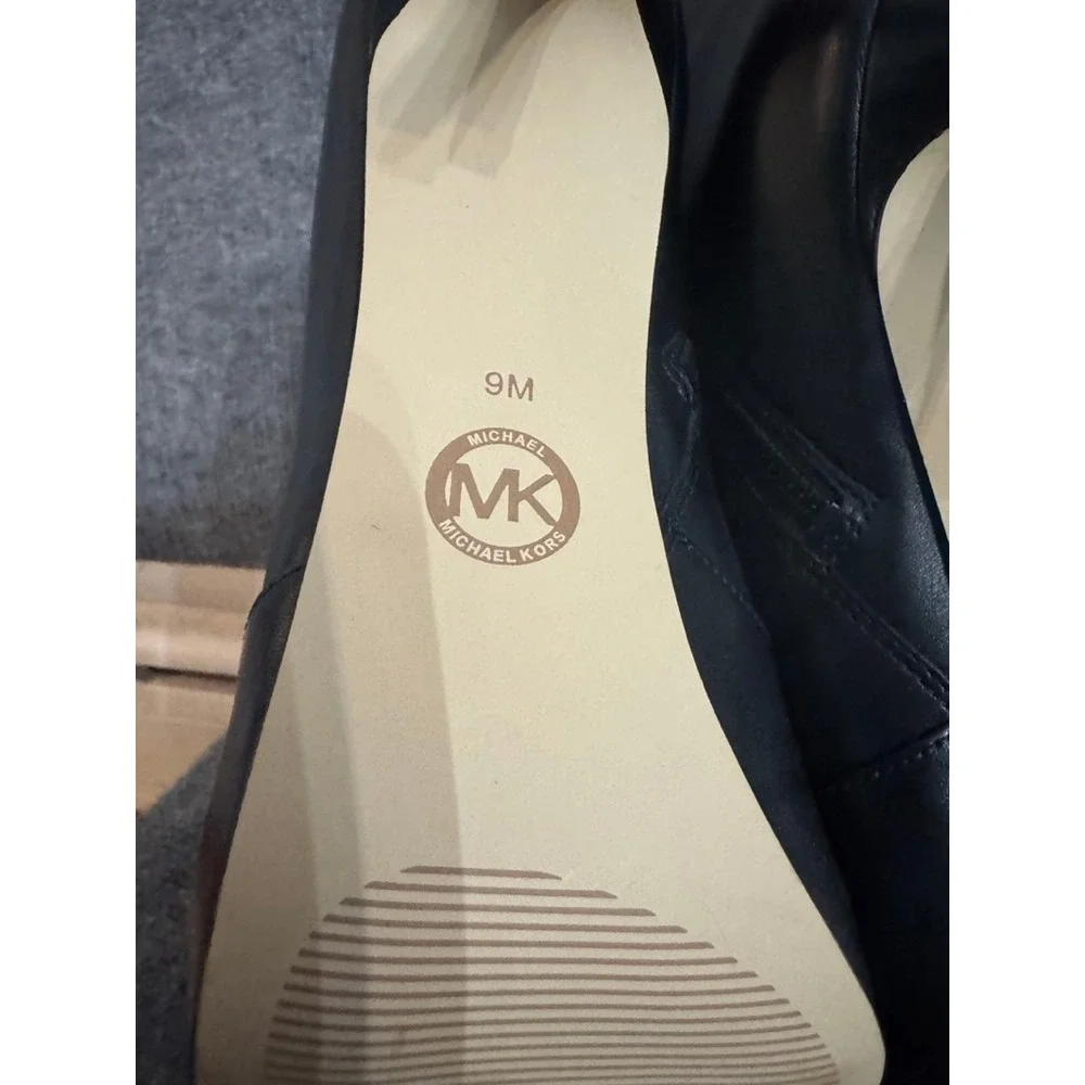 NWOB Michael Kors Black Leather Pointed Toe Stiletto Ankle Boots SG23D 9M - Picture 6 of 8